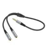 Hoco UPA21 2 in 1 Male to Female Headset Audio Adapter Cable - Image 3