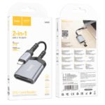 Hoco UA25 2 in 1 Card Reader for Type C Mobile Phone (Type C to SD/TF) - Image 4