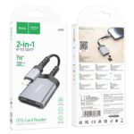 Hoco UA25 2-in-1 Card Reader for iPhone (iP to SD/TF) - Image 3