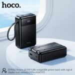 Hoco DYM12 22.5W Fully Compatible 20000mAh Power Bank with Built-in Cables – Fast, Portable, Ready for Bangladesh - Image 2