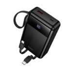 Hoco DYM12 22.5W Fully Compatible 20000mAh Power Bank with Built-in Cables – Fast, Portable, Ready for Bangladesh