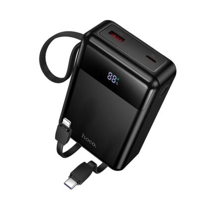 Hoco DYM12 22.5W Fully Compatible 20000mAh Power Bank with Built-in Cables – Fast, Portable, Ready for Bangladesh