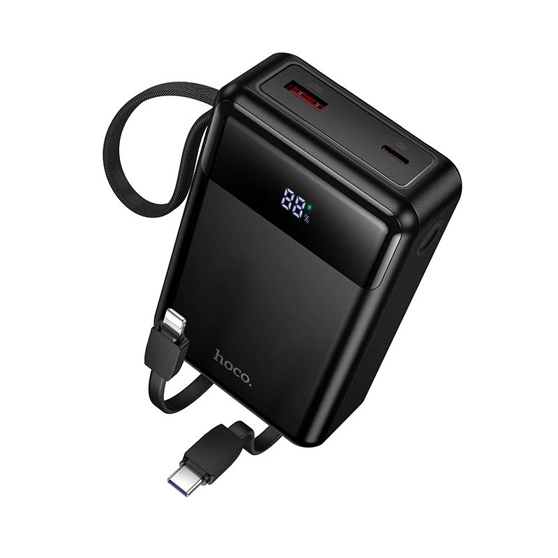 Hoco DYM12 22.5W Fully Compatible 20000mAh Power Bank with Built-in Cables – Fast, Portable, Ready for Bangladesh