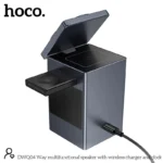 Hoco DWQ04 3-in-1 Wireless Charging Station – Bluetooth Speaker, Alarm Clock & 15W Fast Wireless Charge - Image 2