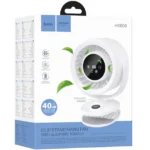 Hoco HX608 3-in-1 Automatic Rotating Clip Fan with 3600mAh Battery – Clip, Desk & Wall Mount Cooling - Image 6