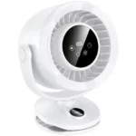 Hoco HX608 3-in-1 Automatic Rotating Clip Fan with 3600mAh Battery – Clip, Desk & Wall Mount Cooling - Image 2