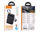 Hoco J171 10000mAh Ultra-Thin Power Bank – 22.5W Fast Charge with 2 Built-in Cables - Image 3