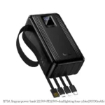 Hoco J173A 22.5W 30000mAh Power Bank with Four Cables – One Power Bank for Every Device in Your Home - Image 4