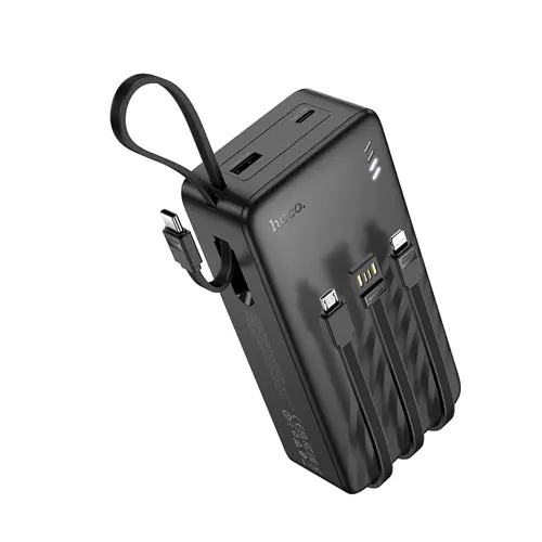 Hoco J146B Night Tide 30000mAh Power Bank with 4 Cables – Black