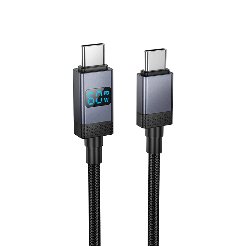 Hoco X118 Generous 60W Type-C to Type-C Cable with Real-Time Power Display