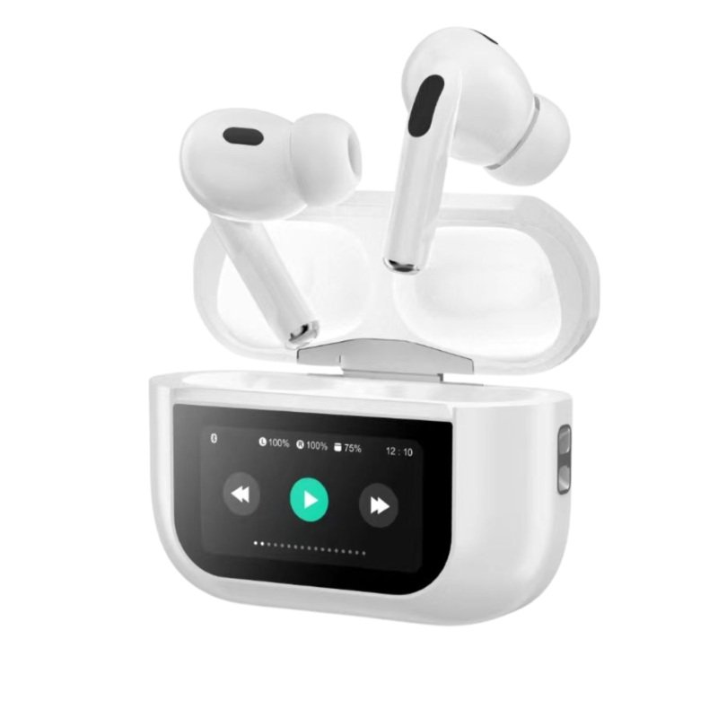 Charome A18s ANC+ENC Touch Screen Wireless Earbuds – White