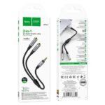 Hoco UPA21 2 in 1 Male to Female Headset Audio Adapter Cable - Image 2
