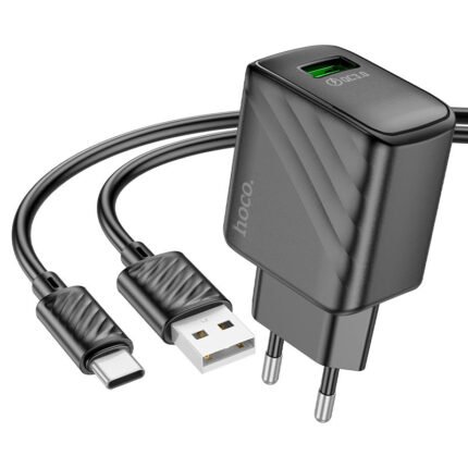 Hoco CS21A 18W Wall Charger Set With USB-A To Type C Cable