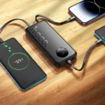 J132 Sabio 22.5W+PD20W 10000mAh Power Bank with Built-in Cables – Fast Charging - Image 3